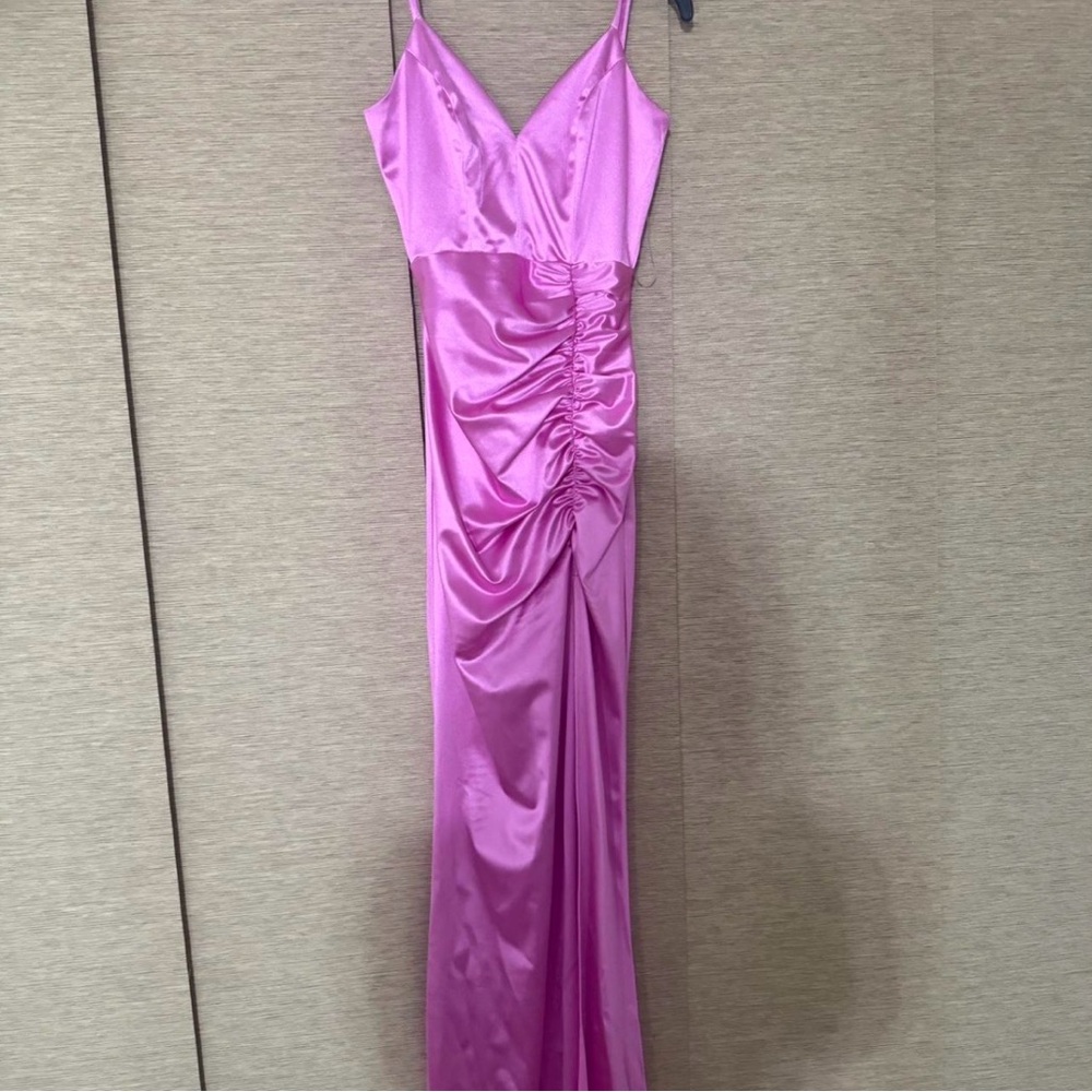 Elegant Pink Satin Dress